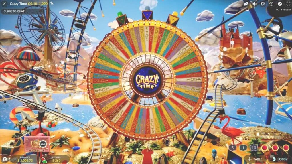 crazy time jeu bonus