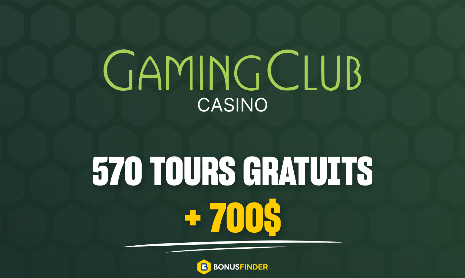 Bonus de bienvenue Gaming Club Casino
