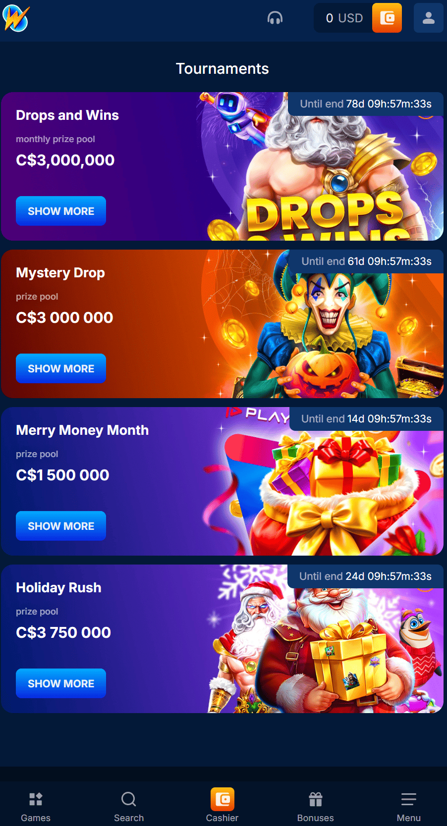 onlywin jackpot games
