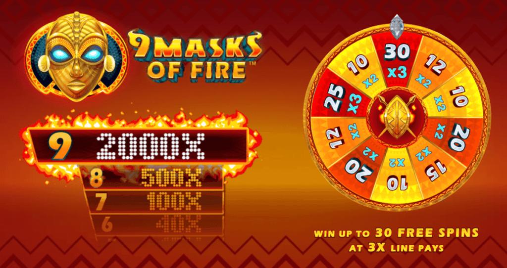 9 Masks of Fire casino game
