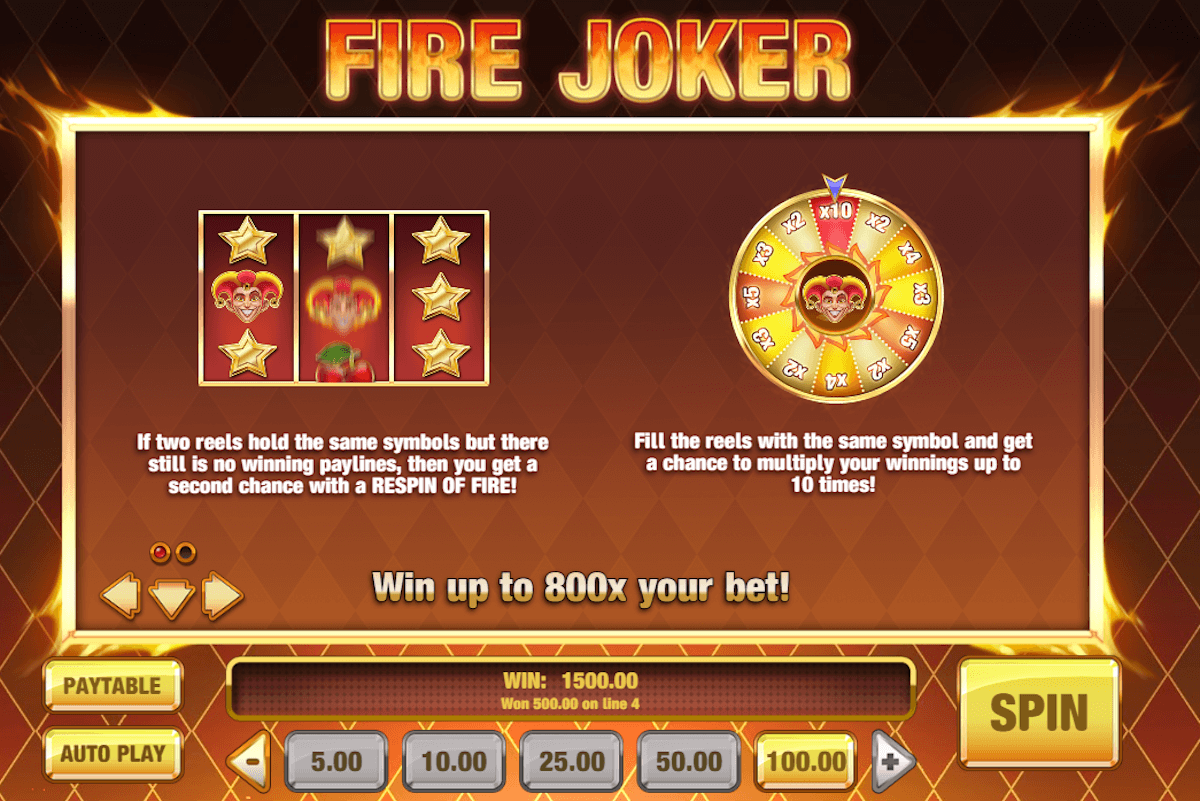 Fire Joker bonus features