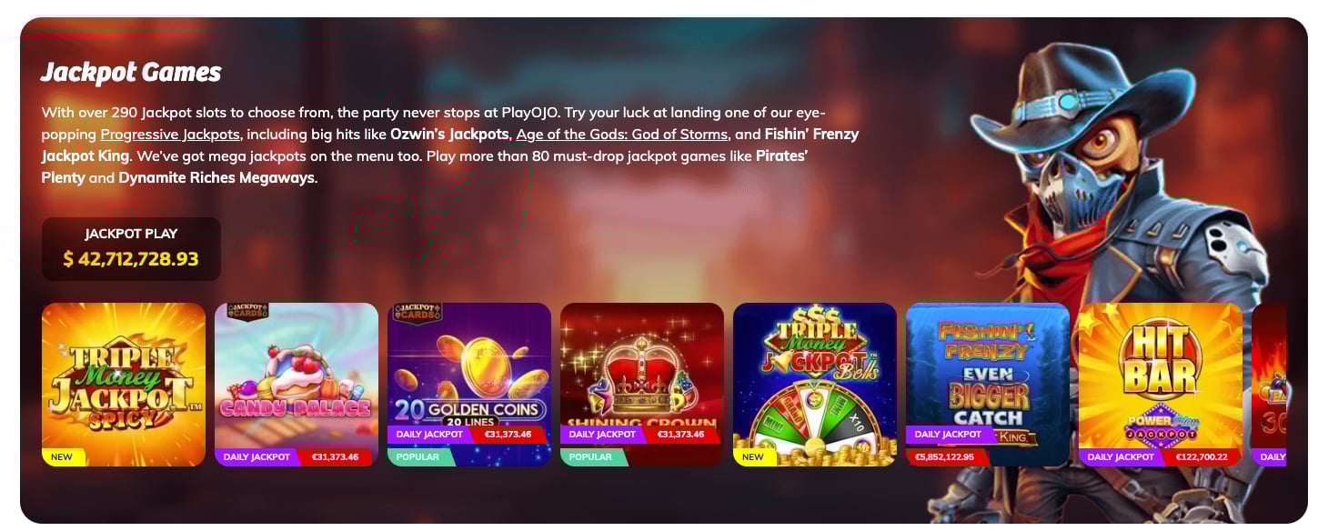 Playuzu jackpots