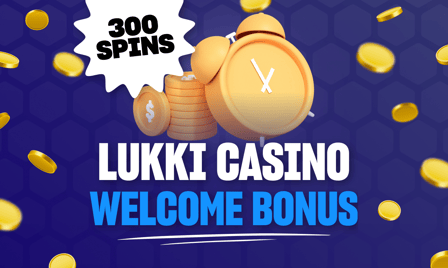 Lukki Casino welcome bonus is 300 free spins