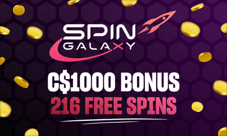 Spin Galaxy Casino is offering C$1000 welcome bonus and free spins