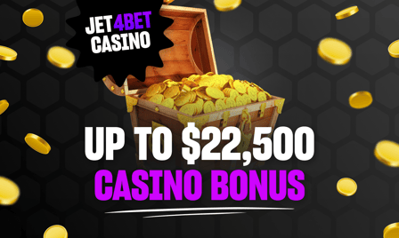 jet4bet welcome bonus is up to $22,500