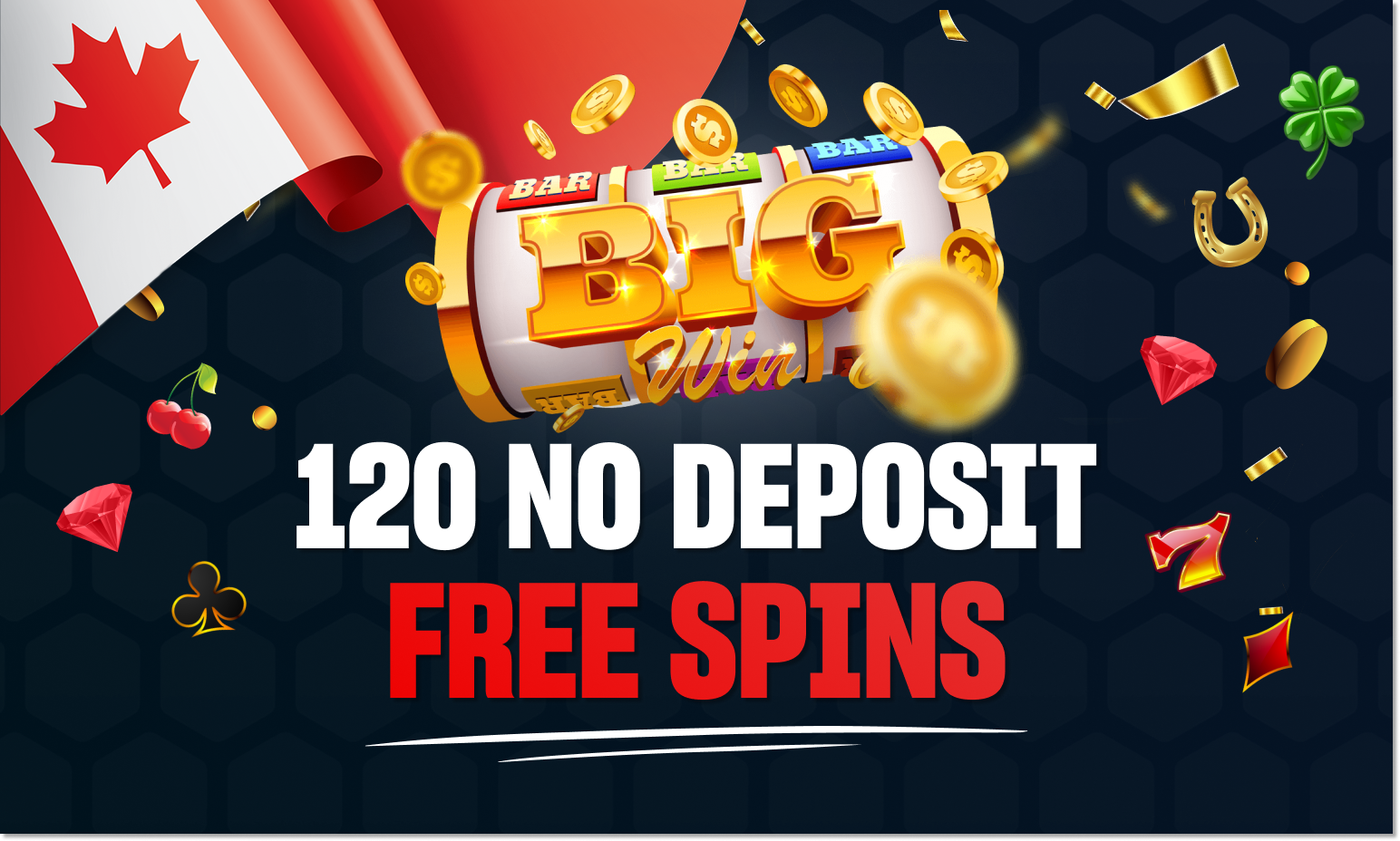 120 free spins for real money canada